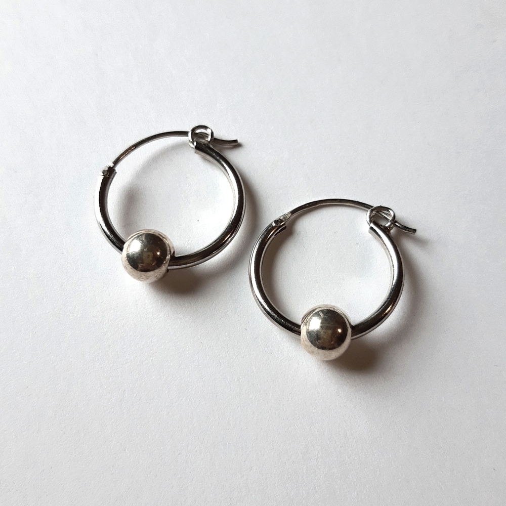 925 Sterling Silver Hoop Earrings